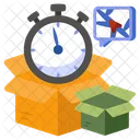 Delivery Time On Time Delivery Parcel Icon