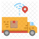 Delivery Tracking Truck Smart Icon