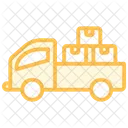 Delivery Truck Duotone Line Icon Icon