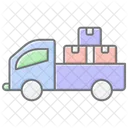 Delivery Truck Lineal Color Icon Icon