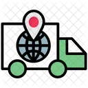 Delivery Truck World Wide Delivery Shipping Truck Icon