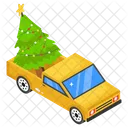 Christmas Decoration Delivery Truck Vehicle Symbol