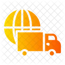 Delivery Truck Logistics Global Shipping Icon