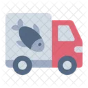 Delivery Truck Fish Transport Icon