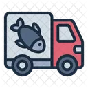 Delivery Truck Fish Transport Icon