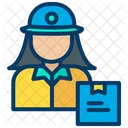 Delivery Girl Post Woman Messenger Icon