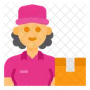 Delivery Woman Avatar Occupation Icon