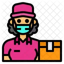 Delivery Woman Postman Occupation Icon