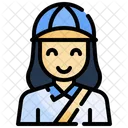 Delivery Woman Courier Girl Courier Icon