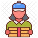 Delivery Woman Delivery Service Pizza Delivery Icon