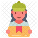 Delivery Woman Courier Servent Messenger Icon