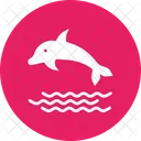 Delphin Marine Schwimmen Symbol