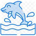 Delphin im Wasser  Symbol