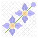 덤불 꽃 물망초 아이콘