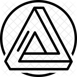 Delta Icon - Download in Line Style