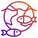 Deluge Disaster Nature Flood Globe Icon