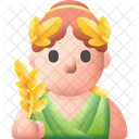 Demeter Artemis Arqueiro Ícone