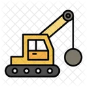 Crane Excavator Construction Icon