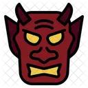 Demon Mask Japanese Noh Theater Floklore Icon