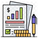 Financas Grafico Relatorio Ícone