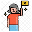 Demonstrantin  Symbol