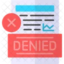 Denied Declined Document Icon