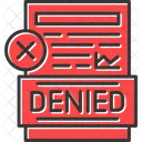 Denied Declined Document Icon