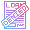 Denied Loan Rejected Icon