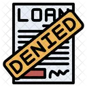 Denied Loan Rejected Icon