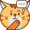 Denke Emoticon Katze Symbol