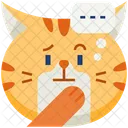 Denke Emoticon Katze Symbol