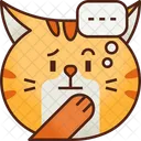 Denke Emoticon Katze Symbol