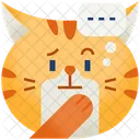 Denke Emoticon Katze Symbol