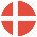Denmark Flag Circle Icon