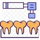Dental Tooth Treatment Sander Gun Icon