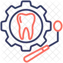 Dental Check Gear Checkup Icon