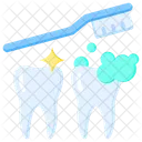 Dental Cleaning Brushing Teeth Dental Care Icon