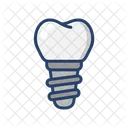 Dental Implant Implantation Icon