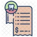 Dental Invoice Dental Report Dentist Bill Icon
