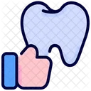 Positive Feedback Thumb Up Tooth Icon