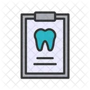 Dental Report Chart Clipboard Icon