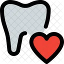 Coração de dente  Ícone