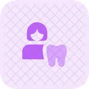 Dente feminino  Icon