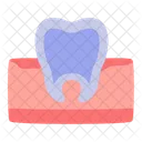 Goma Mascar Dentes Ícone