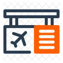 Departure Board Building Blueprint Icon