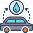 Dependiendo Coche Combustible Icono