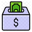 Deposit Money Box Savings Icon