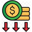 Depreciacao Dinheiro Dolar Icon