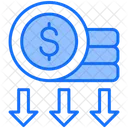 Depreciacao Dinheiro Dolar Icon