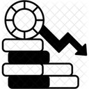 Depreciation Down Loss Icon